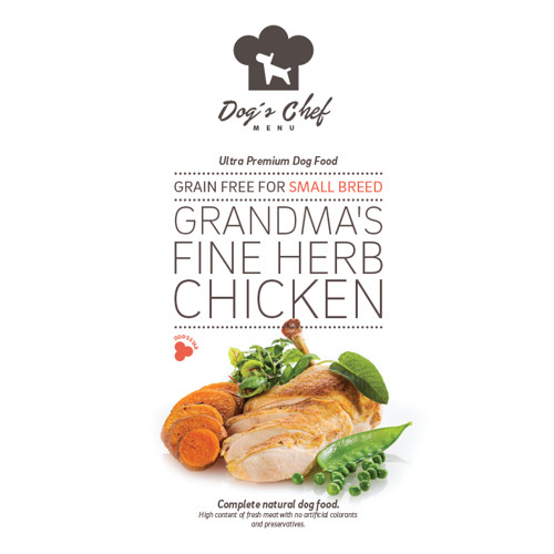 DOG’S CHEF Grandma’s Fine Herb Chicken for SMALL BREED 500g