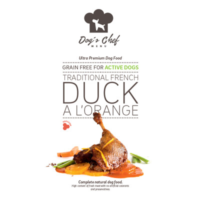 DOG’S CHEF Traditional French Duck a l’Orange for ACTIVE DOGS 500g