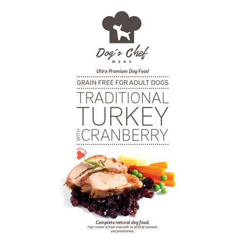 DOG’S CHEF Traditional Turkey with Cranberry 500g