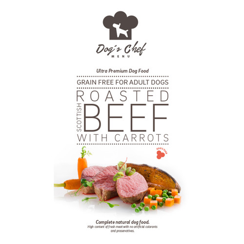 DOG’S CHEF Roasted Scottish Beef with Carrots 15kg