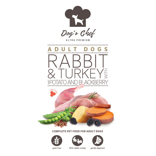 Dog’s Chef  RABBIT & TURKEY WITH SWEET POTATO AND BLACKBERRY 15kg