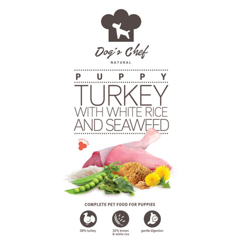 Dog’s Chef TURKEY WITH WHITE RICE AND SEAWEED Puppy 500g