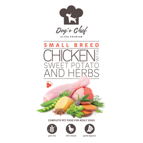 2x Dog’s Chef CHICKEN WITH SWEET POTATO AND HERBS Small Breed 6kg
