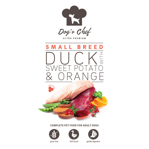 2x Dog’s Chef  DUCK WITH SWEET POTATO & ORANGE Small Breed 6kg