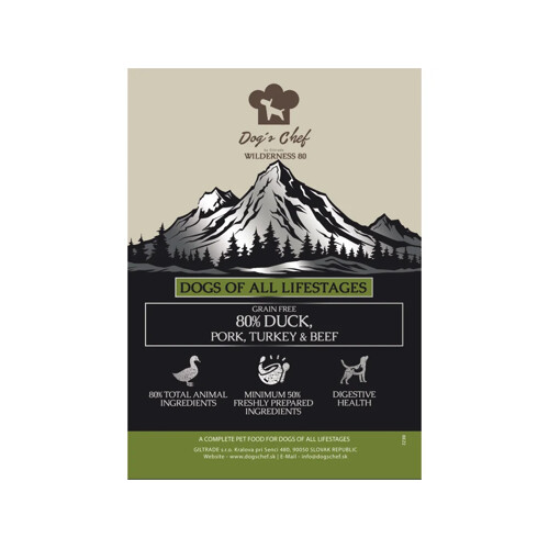 Dog’s Chef  DUCK WITH PORK, TURKEY & BEEF 2kg