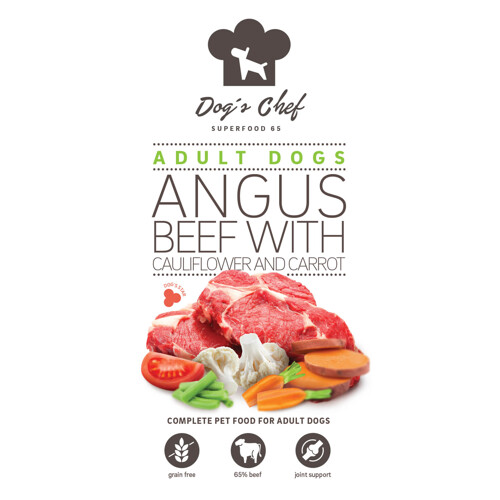 2x Dog’s Chef ANGUS BEEF WITH CAULIFLOWER & CARROT Active Dogs 12kg