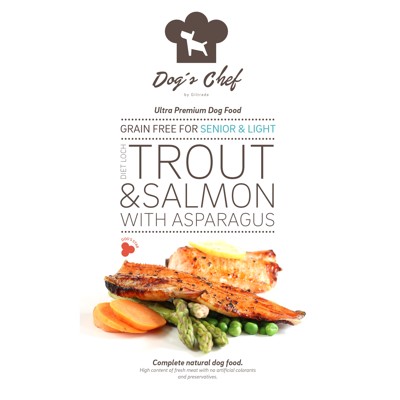 DOG’S CHEF Diet Loch Trout & Salmon with Asparagus SENIOR & LIGHT 12kg