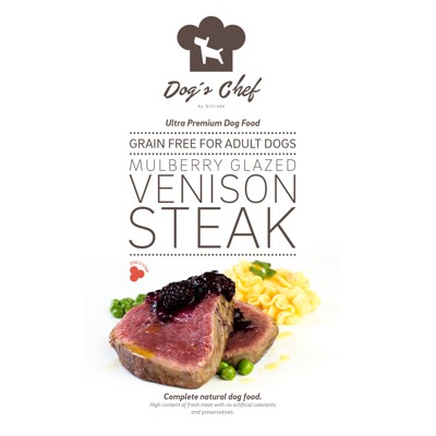 DOG’S CHEF Mulberry Glazed Venison Steak 500g