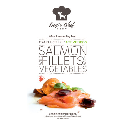 DOG’S CHEF Wild Salmon Fillets with Vegetebles for ACTIVE DOGS 500g