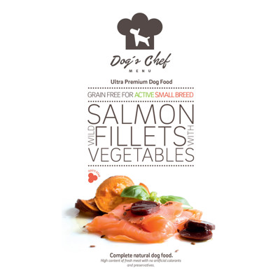 DOG'S CHEF Wild Salmon Fillets with Vegetables for ACTIVE Small Breed 2kg