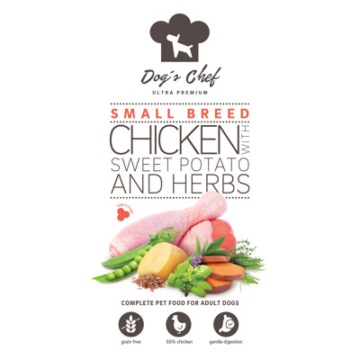 2x Dog’s Chef CHICKEN WITH SWEET POTATO AND HERBS Small Breed 6kg