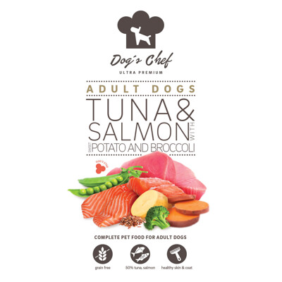 2x Dog’s Chef TUNA & SALMON WITH SWEET POTATO AND BROCCOLI 12kg